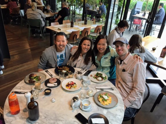 Eating brunch at Top Paddock in Melbourne, Australia