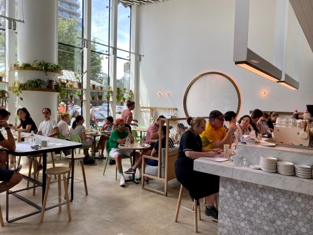 Inside Kettle Black restaurant in Melbourne, Australia