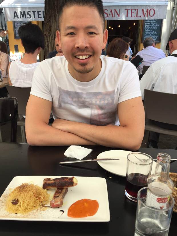 Eating outside in Sevilla, Spain